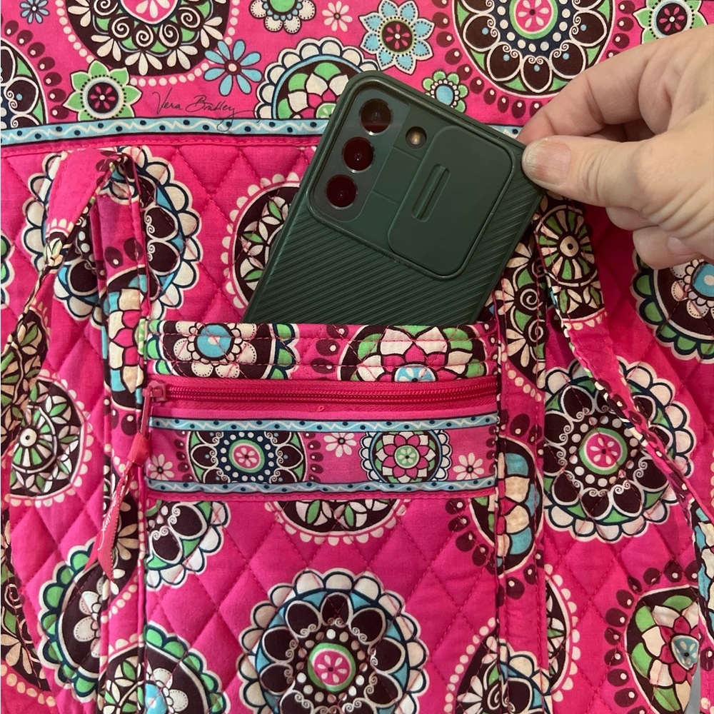 Vera Bradley, pink pattern tote - Picture 2 of 7